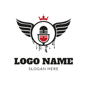 Red White Black Logo - Free Music Logo Designs. DesignEvo Logo Maker
