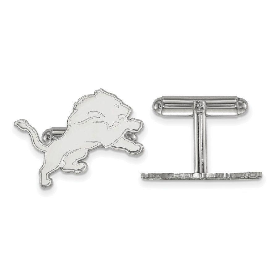 Detroit Lions Silver Logo - Detroit Lions Sterling Silver Logo Cufflinks