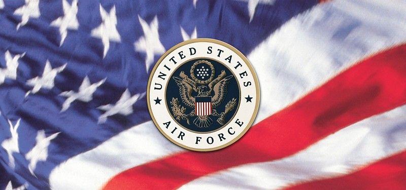 American Flag Air Force Logo - P 421 American Flag with Madallions Air Force