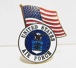 American Flag Air Force Logo - United States Air Force Logo USA Flag Lapel / Hat Pin USAF | eBay