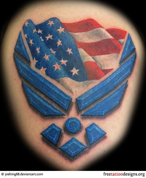 American Flag Air Force Logo - I love this! If I get an Air Force tattoo it'll be something like ...