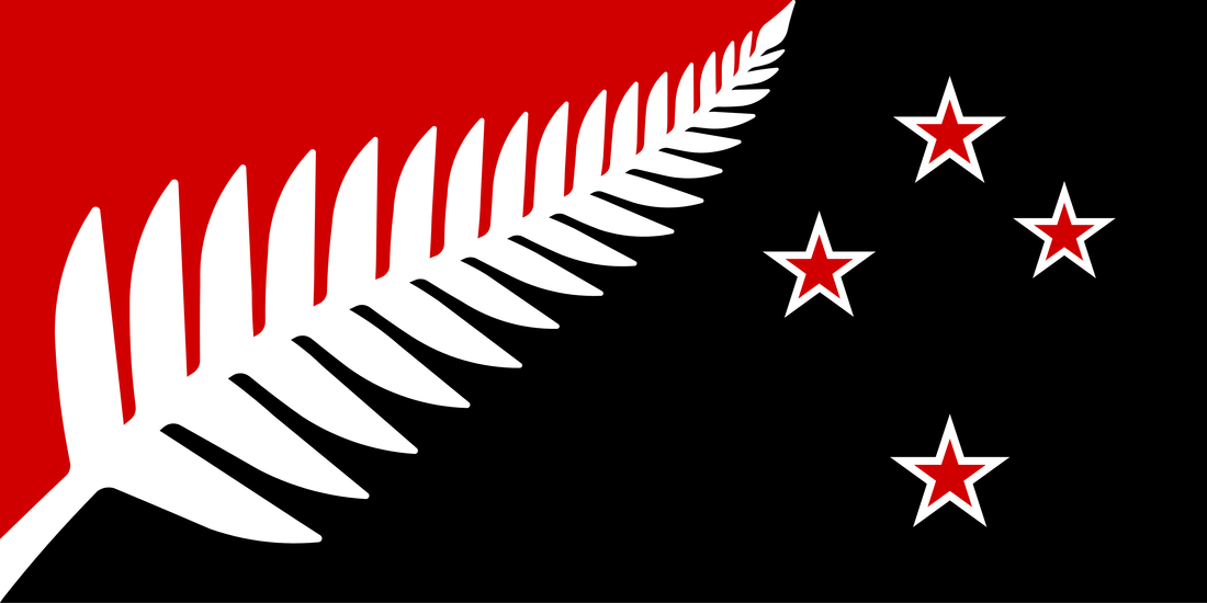 Red White Black Logo - Colours Store Fern Flag