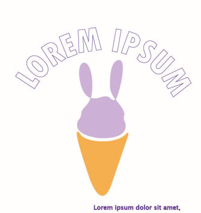 Cream the Rabbit Logo - Ice cream Logo on Behance