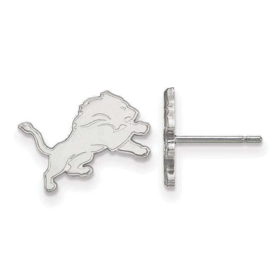 Detroit Lions Silver Logo - Detroit Lions Sterling Silver Small Logo Post Earrings