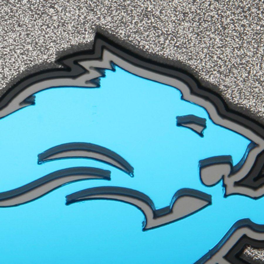 Detroit Lions Silver Logo - Detroit Lions Mirror Team Logo License Plate