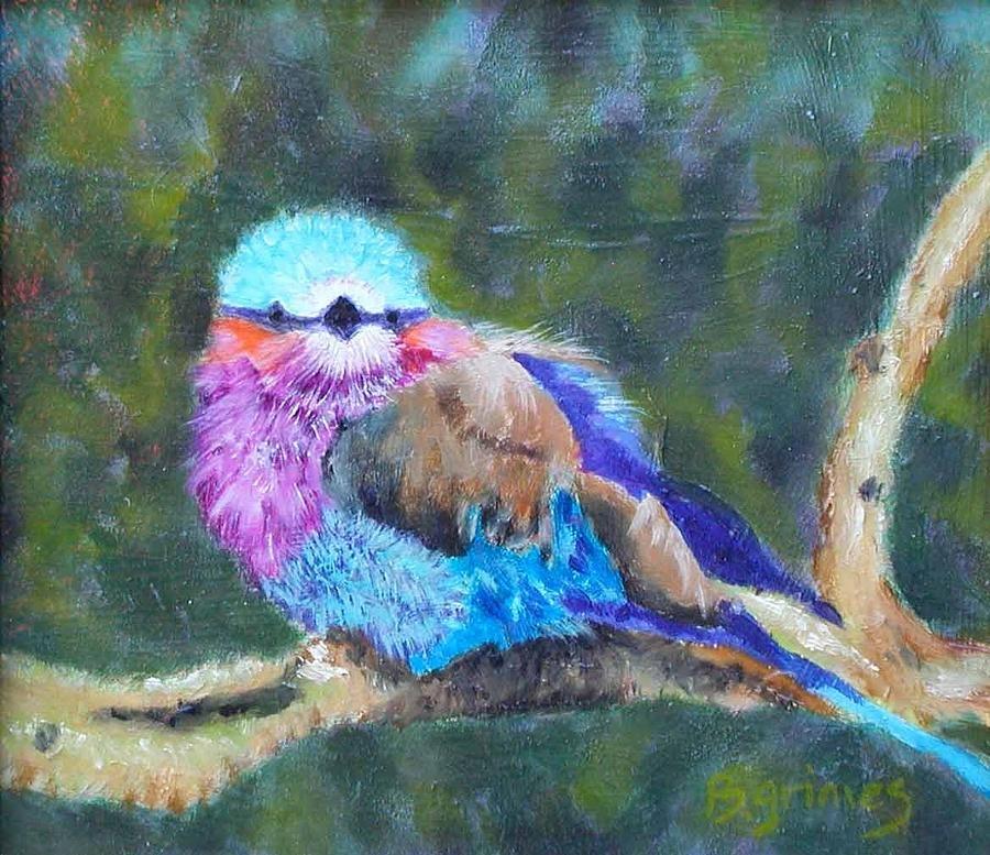 Multi Colored Bird Logo - Multi Colored Bird Painting by Bernadette Grimes