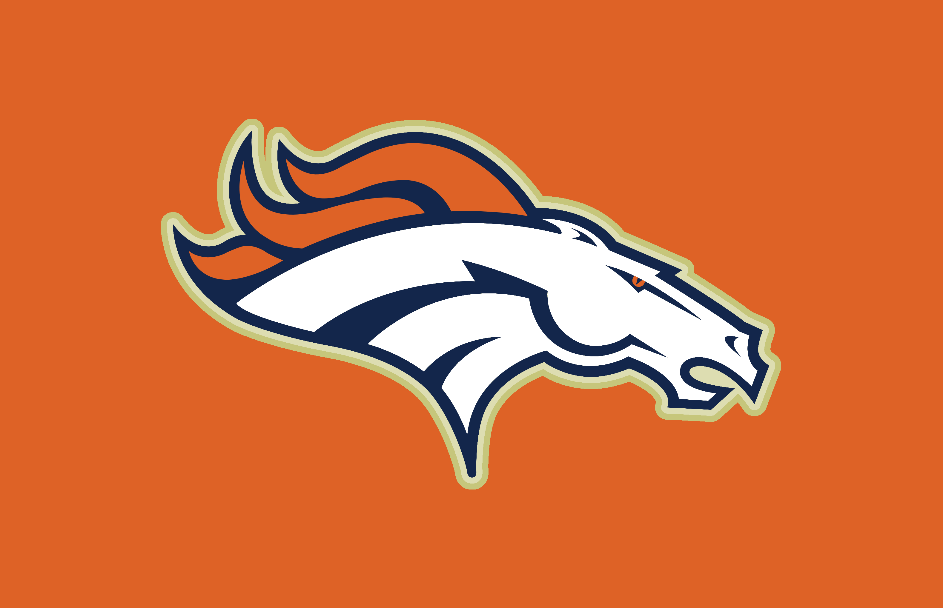 Orange and Gold Logo - As part of the league wide celebration of the 50th Super Bowl 