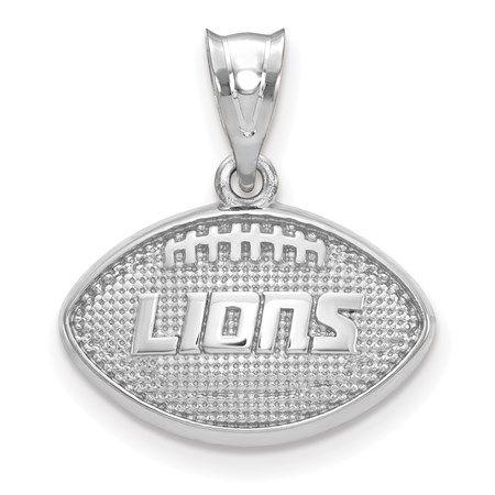 Detroit Lions Silver Logo - Buy Sterling Silver Detroit Lions Football with Logo Pendant Online ...