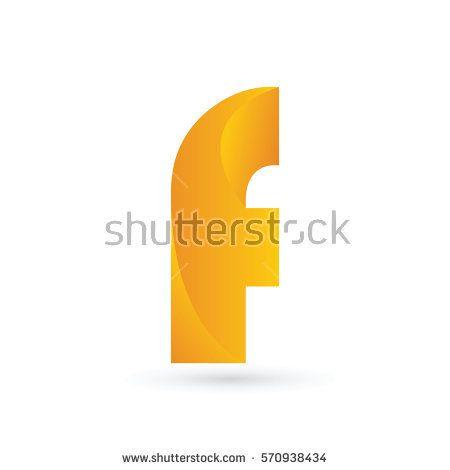 Orange and Gold Logo - gold 3d initial letter f typography logo design for brand and ...