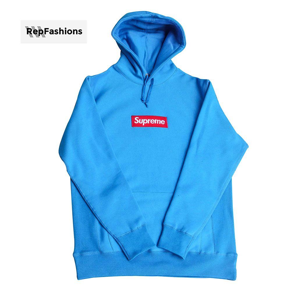 People with Blue Box Logo - Best Fake Supreme Box Logo Hoodie - Cheap High Quality Rep