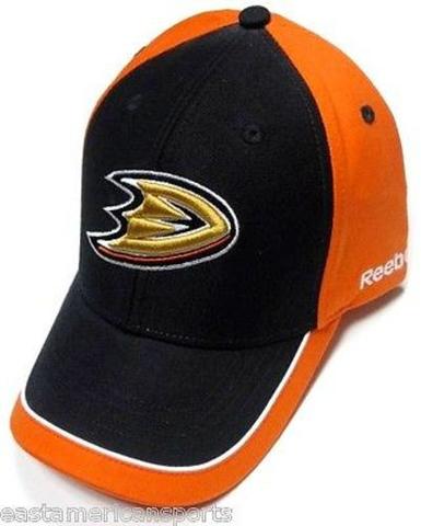 Black Orange Sports Logo - Anaheim Ducks NHL Reebok Black Orange Draft Hat Cap Stitched Logo ...