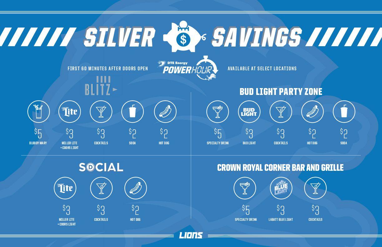 Detroit Lions Silver Logo - Detroit Lions Gameday - Silver Savings | Detroit Lions ...