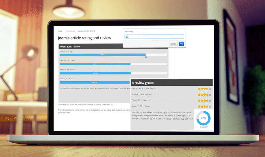 Rating Box Logo - Item Rating - Rating and Reviews for Joomla