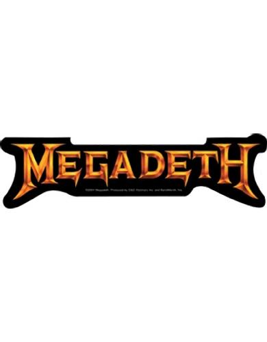Orange and Gold Logo - Megadeth Gold Logo Sticker