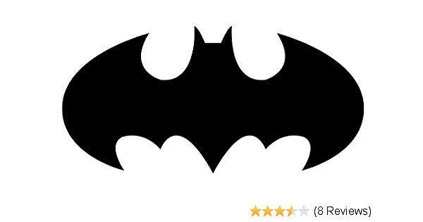 White Batman Logo - Batman Logo Decal Sticker, White, Black, or Silver, H