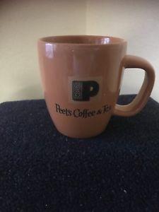 Orange and Gold Logo - Peets Coffee & Tea Orange Mug Cup - Gold Logo Size 4