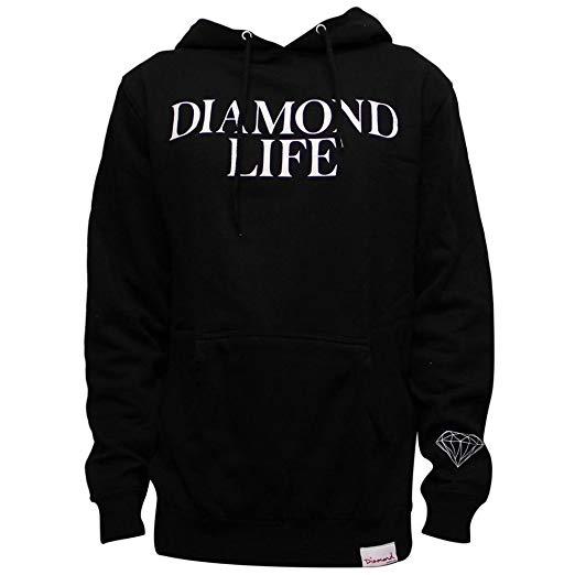 Diamond Life Supply Co Logo - Diamond Supply Co Diamond Life Hoodie Black: Clothing