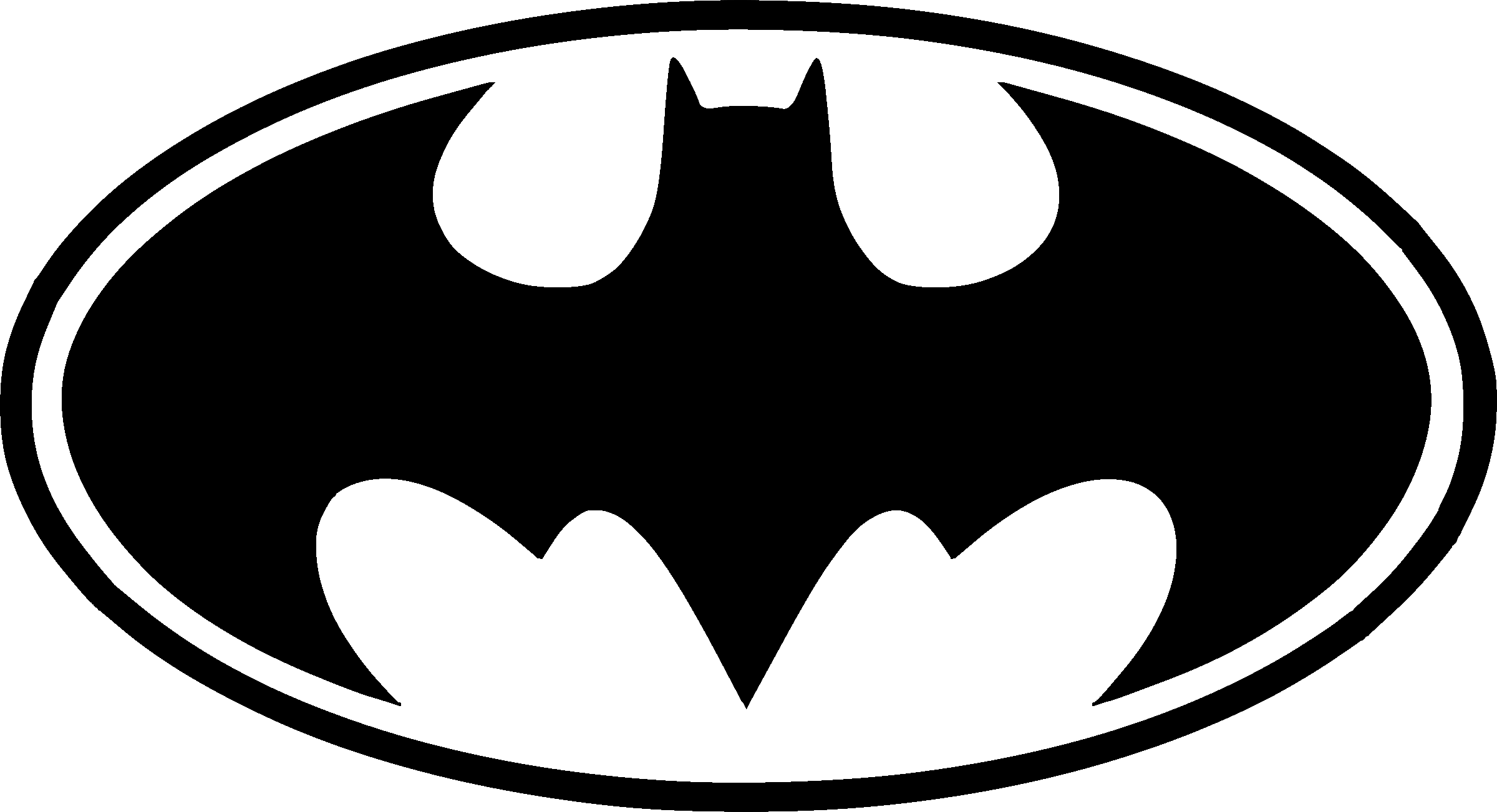 White Batman Logo - LogoDix