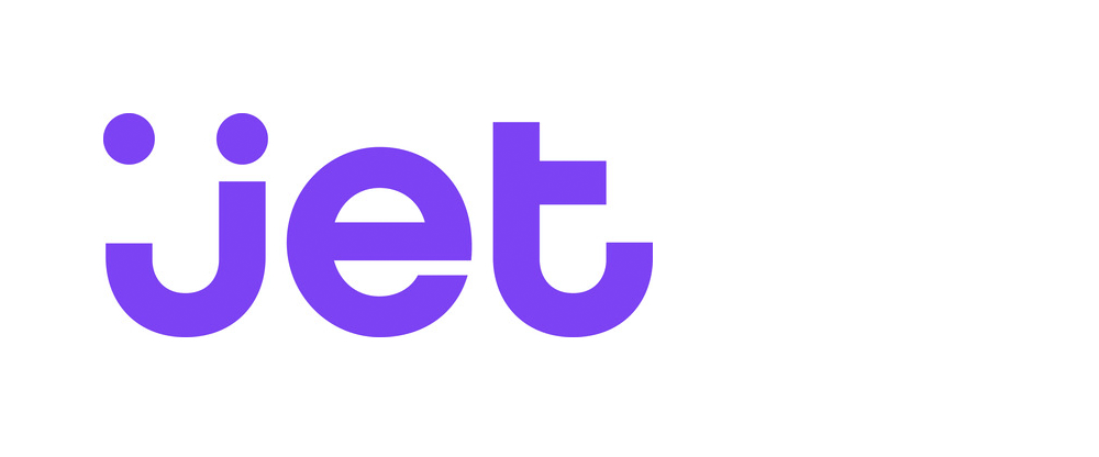 Purple with White Logo - Brand New: New Logo and Identity for Jet