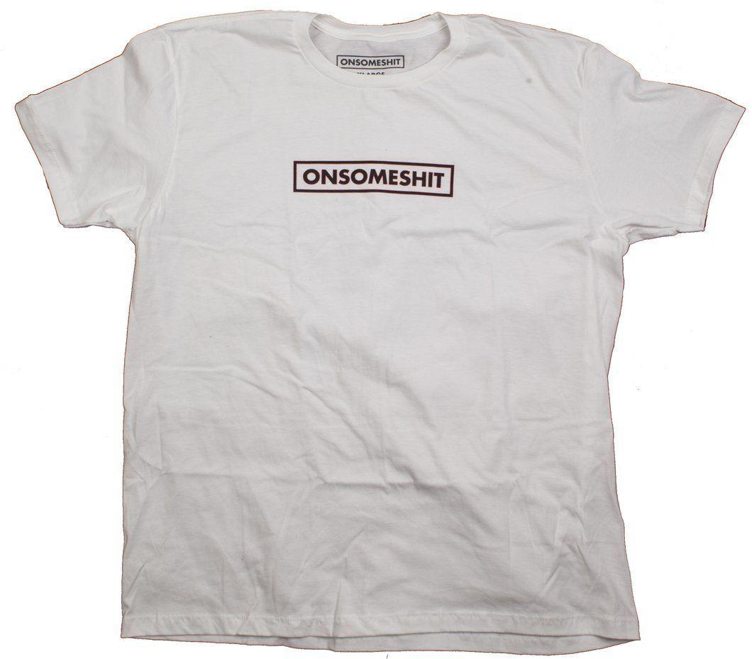 Red and White Box Logo - WHITE BOX LOGO TEE (RED OUTLINE) – ONSOMESHIT