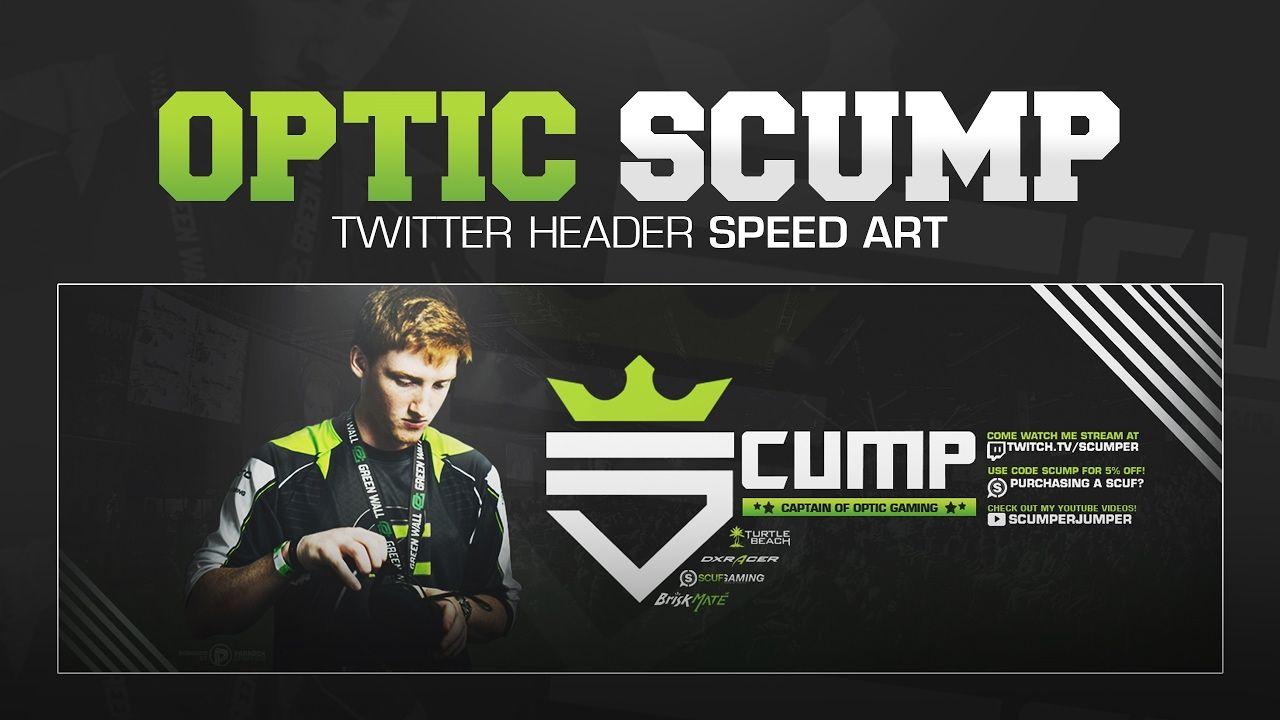OpTic Scump Logo - Twitter Header Speed Art | Optic Scump - YouTube