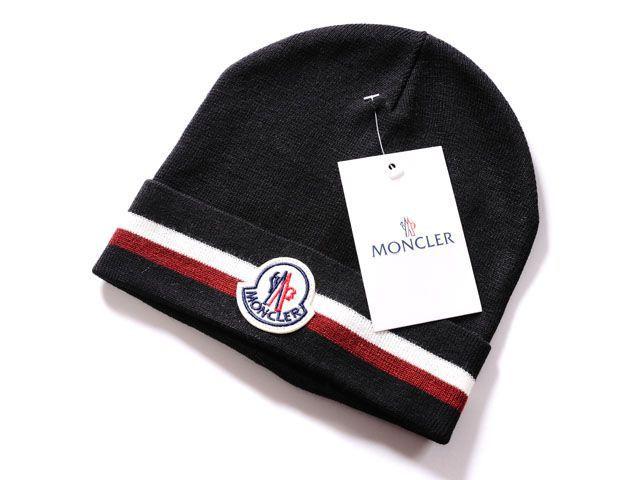Red White Black Logo - Fashion Moncler Wool Logo Beanie Skull Hat Black Red White Special ...