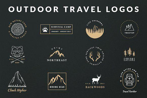 Outdoor Company Logo - Vintage Outdoor Travel Logos ~ Logo Templates ~ Creative Market