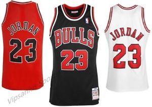 Red White Black Logo - Chicago Bulls Michael Jordan NBA Basketball Jersey White