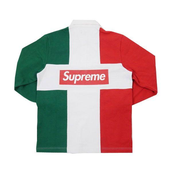 Red and White Box Logo - stay246: SUPREME Supreme 16 AW Split Rugby back BOX logo Lager long ...
