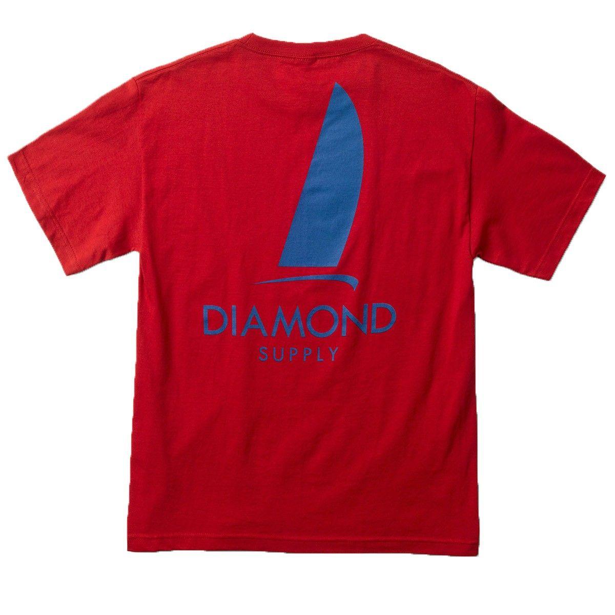 Diamond Life Supply Co Logo - Diamond Supply Co. Boat Life T-Shirt - Red