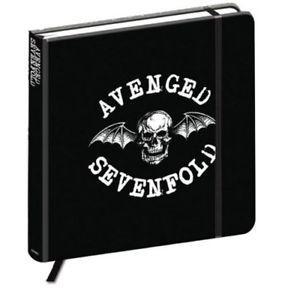 Avenged Sevenfold Bat Skull Logo - Avenged Sevenfold Hardback Journal Notebook Bat Skull Wings Band ...