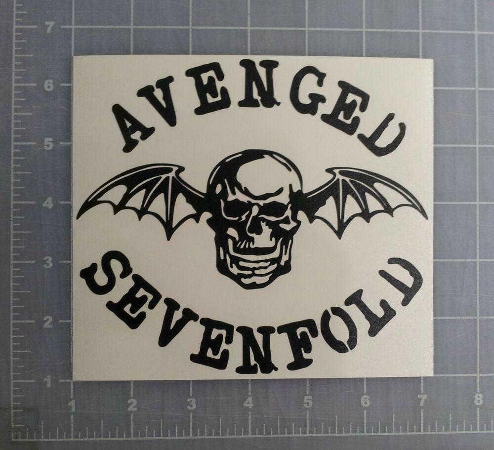 Avenged Sevenfold Bat Skull Logo - Avenged Sevenfold Vinyl Sticker Decal bumper car laptop window wall