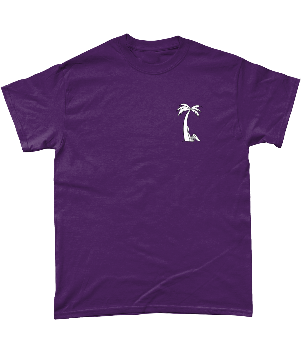 Purple and White Logo - CSP White Logo T-Shirt – Calm Shaded Palm