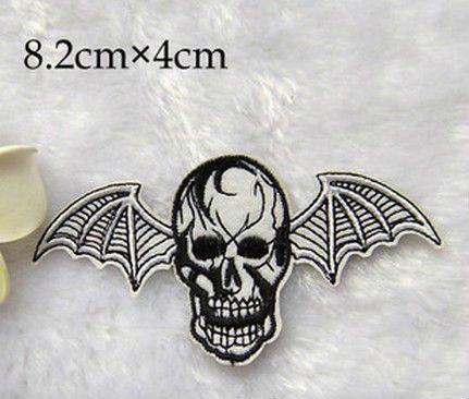 Avenged Sevenfold Bat Skull Logo - Avenged Sevenfold BAT Wings Music Band Skull Embroidered Iron on ...