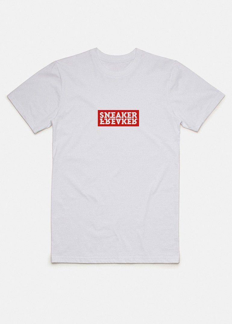 Red and White Box Logo - SNEAKER FREAKER BOX LOGO TEE – Sneaker Freaker Shop