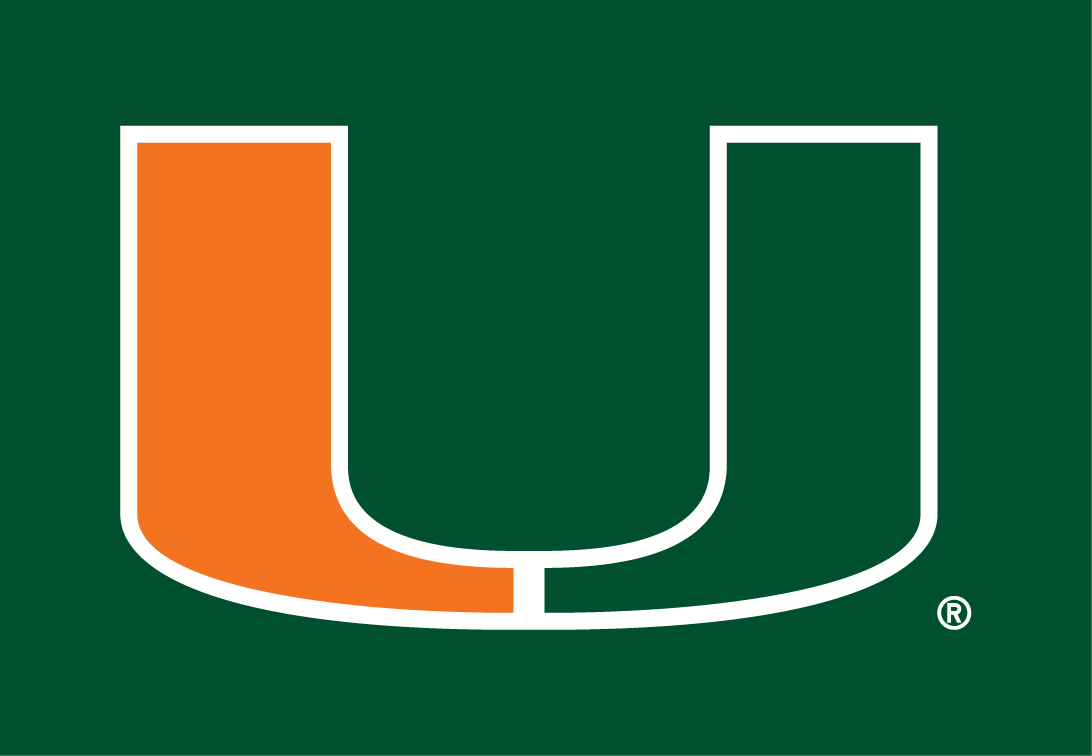 Miami Hurricanes Logo - Miami Hurricanes Primary Dark Logo - NCAA Division I (i-m) (NCAA i-m ...