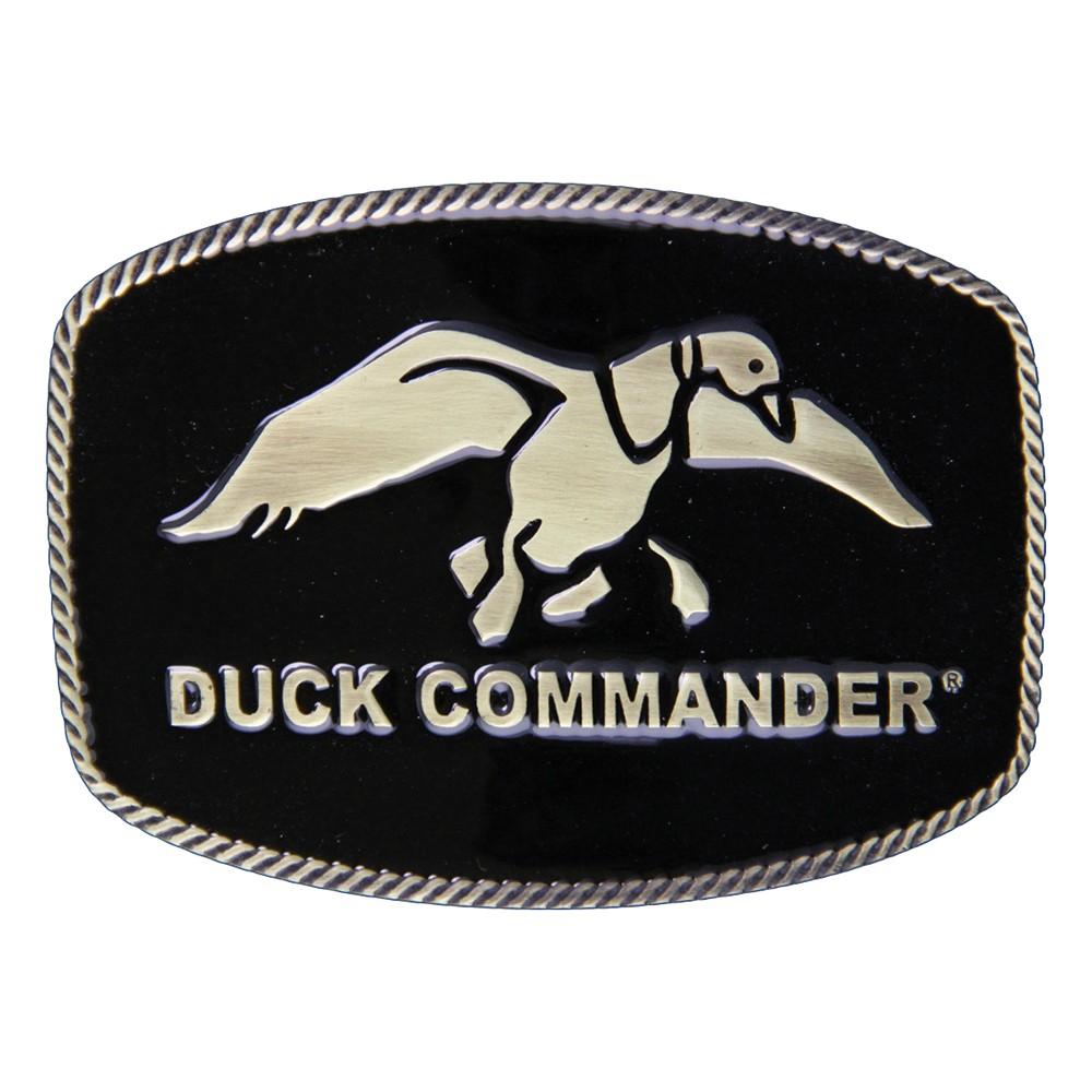 Duck Commander Logo - Duck Commander® Logo on Black Medium Rectangular Buckle | McLaughlin ...