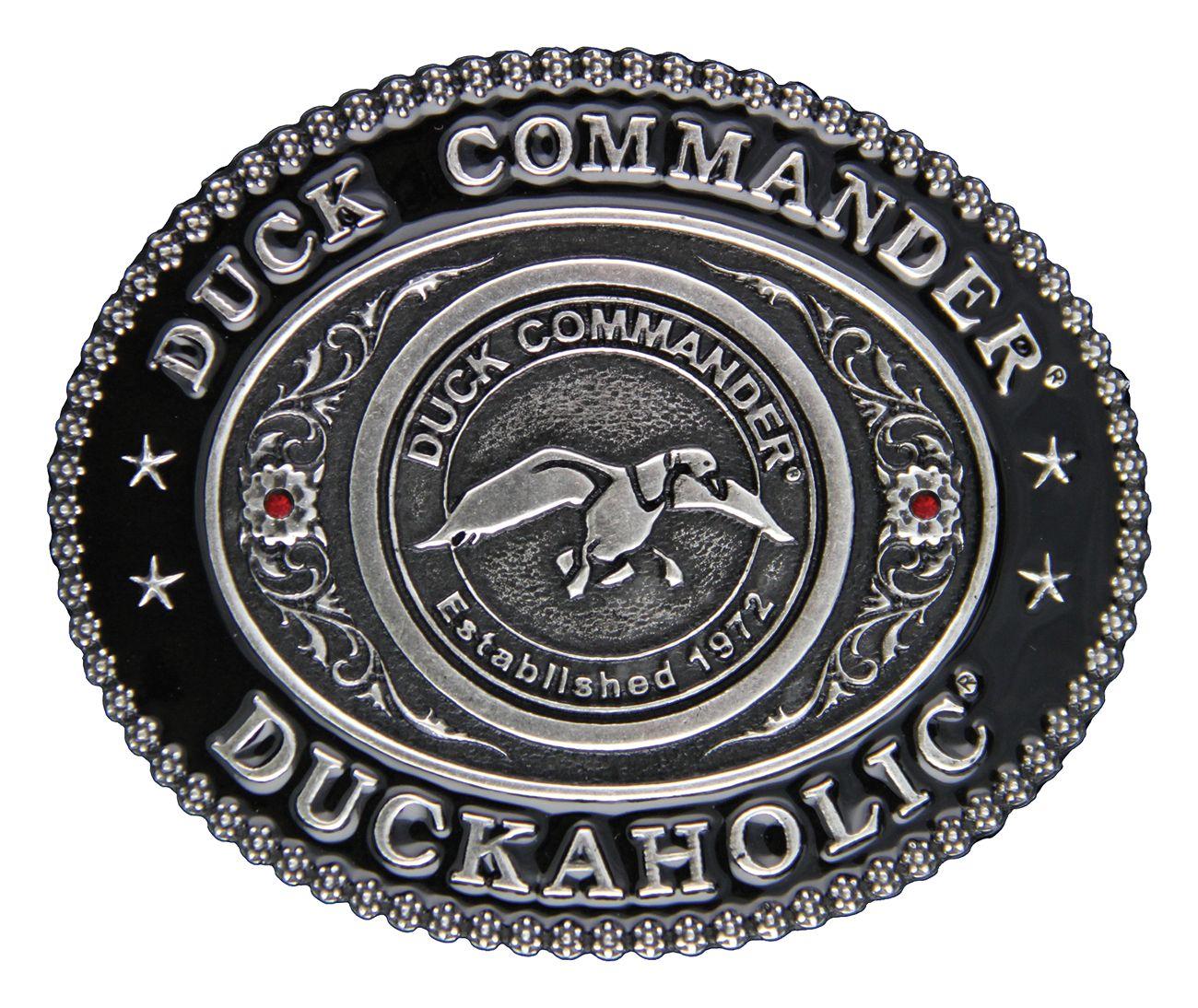 Duck Commander Logo - Duck Commander® Duckaholic Stamped Coin Medium Oval Attitude Buckle ...