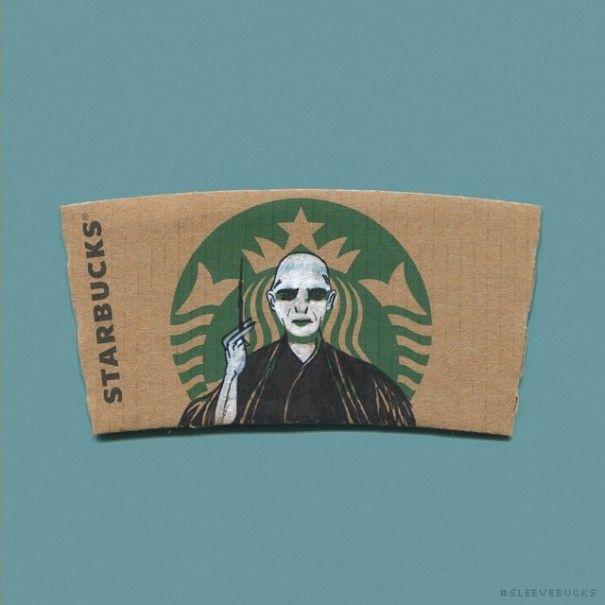 Harry Potter Starbucks Logo - This Instagrammer Turns Starbucks Coffee Sleeves Into Art | Bored Panda