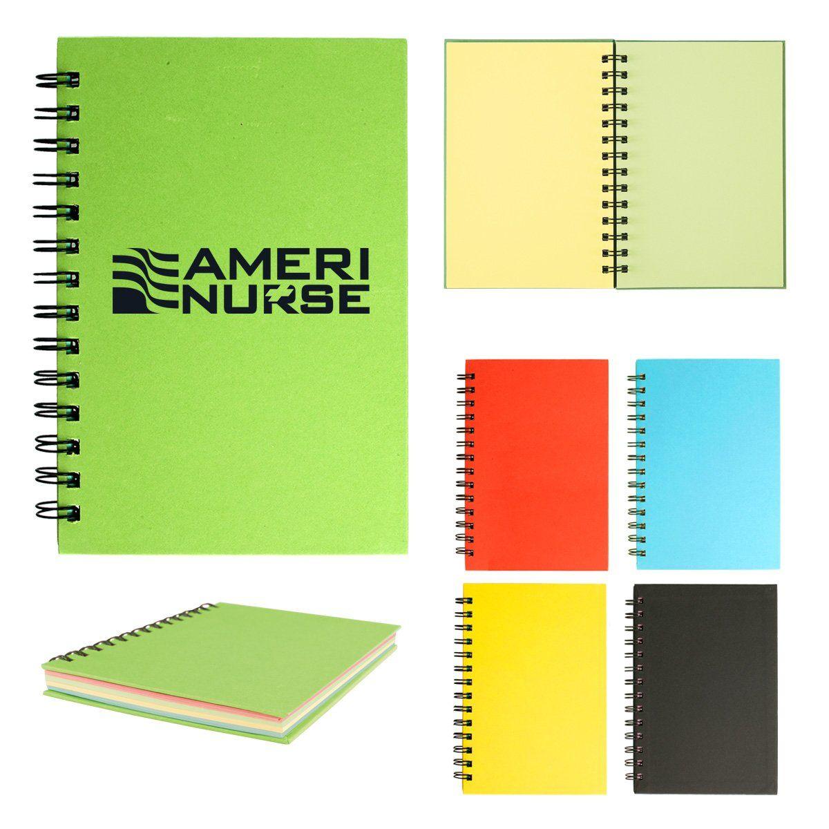 Colored w Logo - Spiral Notebook with Colored Paper with Custom Logo