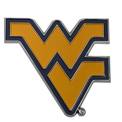 Colored w Logo - West Virginia University Colored METAL Emblem Old Gold