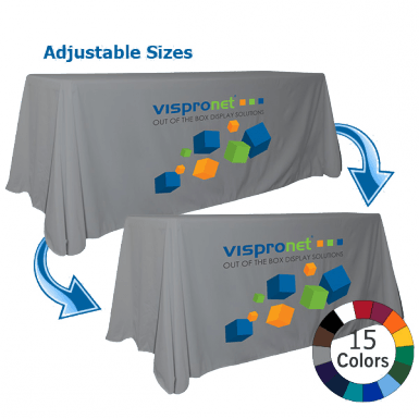 Colored w Logo - Colored Convertible Table Throw w/ Logo Print for Tradeshows