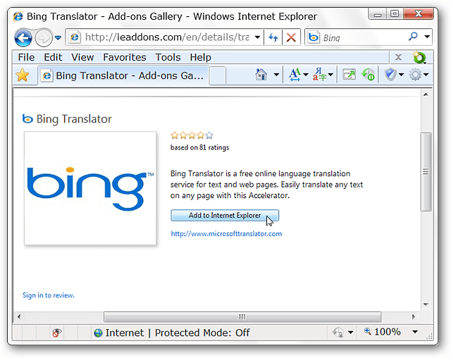 Bing Translator Logo - Translate Languages in IE 8 with Bing Translator