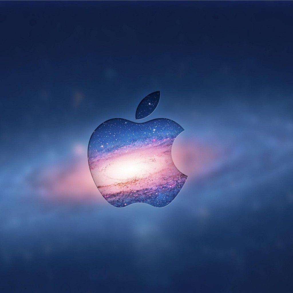 Apple Galaxy Logo - Apple Logo Over Andromeda Galaxy iPad Wallpaper HD | Apple iPad ...