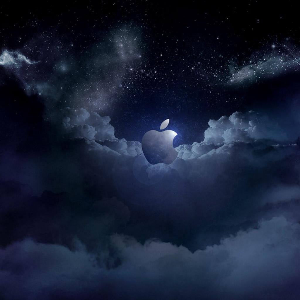 Galxay Apple Logo - Cloudy Apple Logo Samsung Galaxy Tab 7 wallpapers | Tablet ...