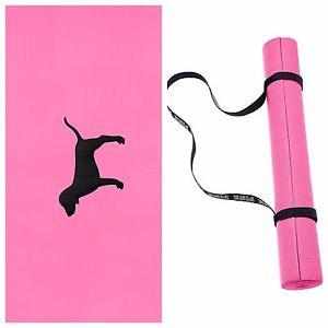 Victoria's Secret Pink Black Logo - Victoria's Secret Pink * Pink Black Dog Exercise Yoga Mat With PINK ...