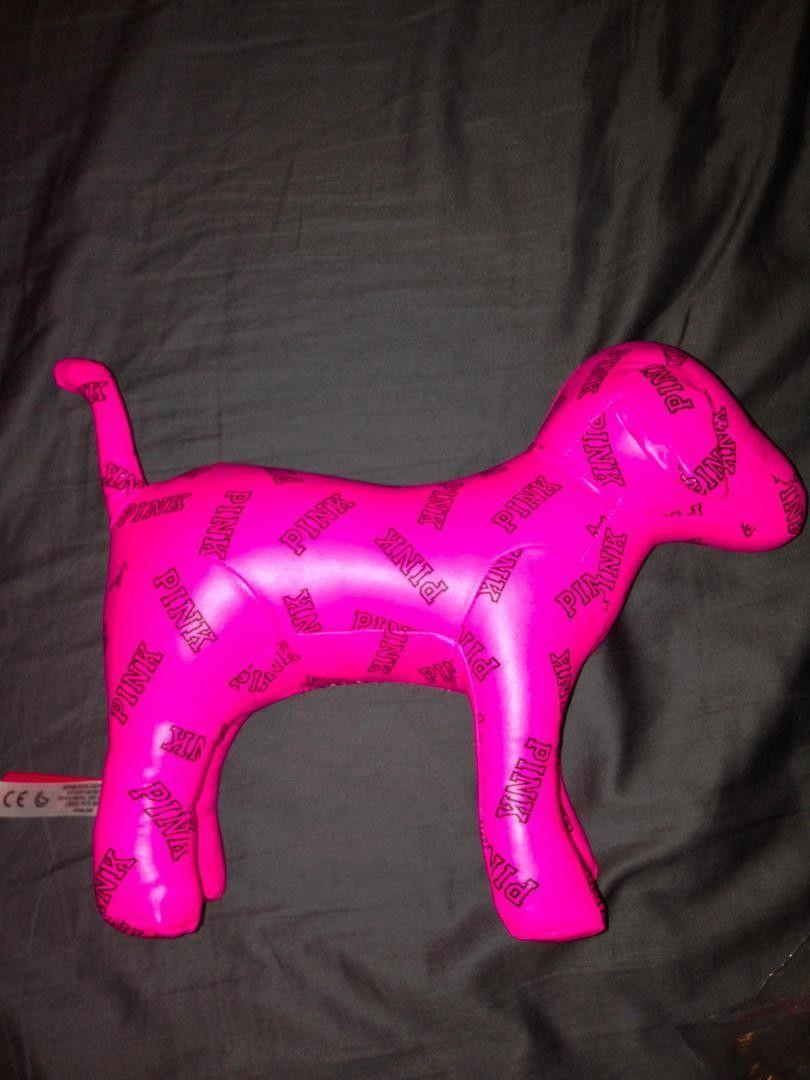 Victoria Secret Dog Logo - BN VICTORIA'S SECRET PINK GIANT MINI DOG NEW WITH TAGS Pink Logo ...