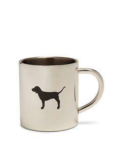 Victoria Secret Dog Logo - NIB VICTORIA'S SECRET PINK SILVER MUG COFFEE CUP DOG LOGO METAL
