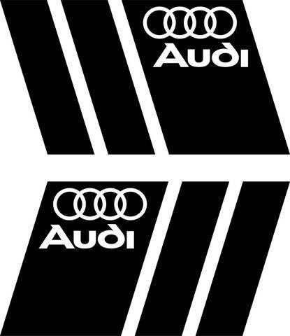Black If Logo - 2 x Audi Logo Black Kotfluegel Tuning Car Decal Sticker: Amazon.co ...