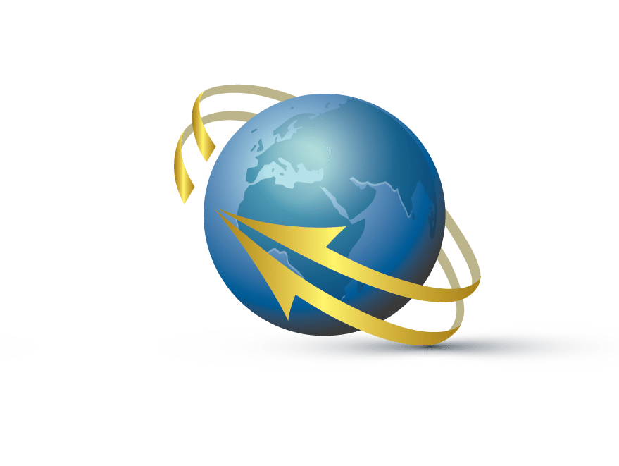 Globe with Arrow Logo - Design Free Logo: 3D Arrow Globe Logo Templates